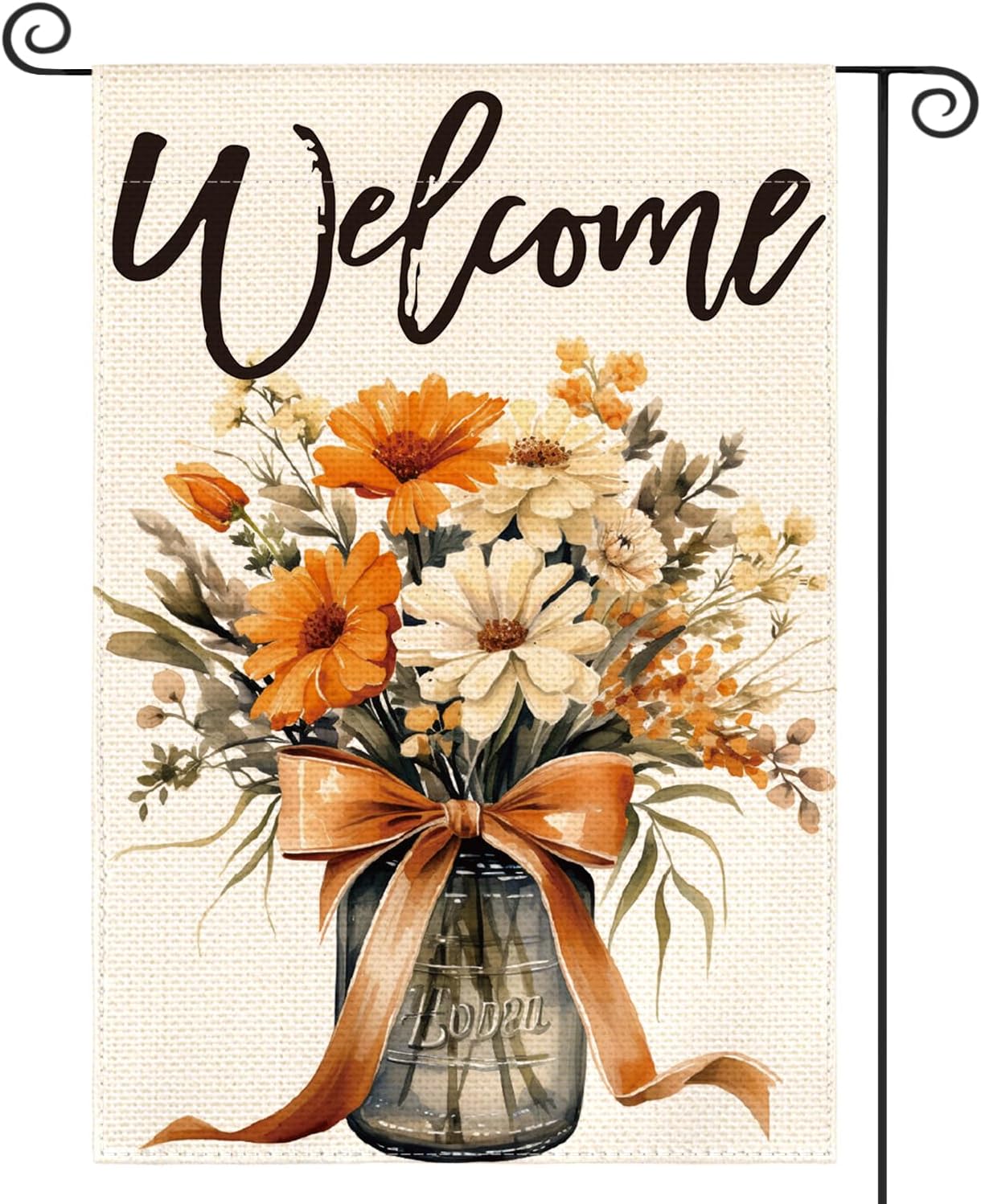 Bandera jardín flores otoño 12x18pulg doble cara patio