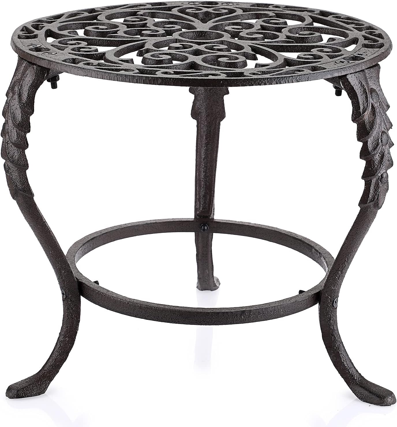 Soporte hierro fundido para macetas rústico decorativo