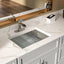 Fregadero baño acero inox 20x14pulg drenaje desplegable