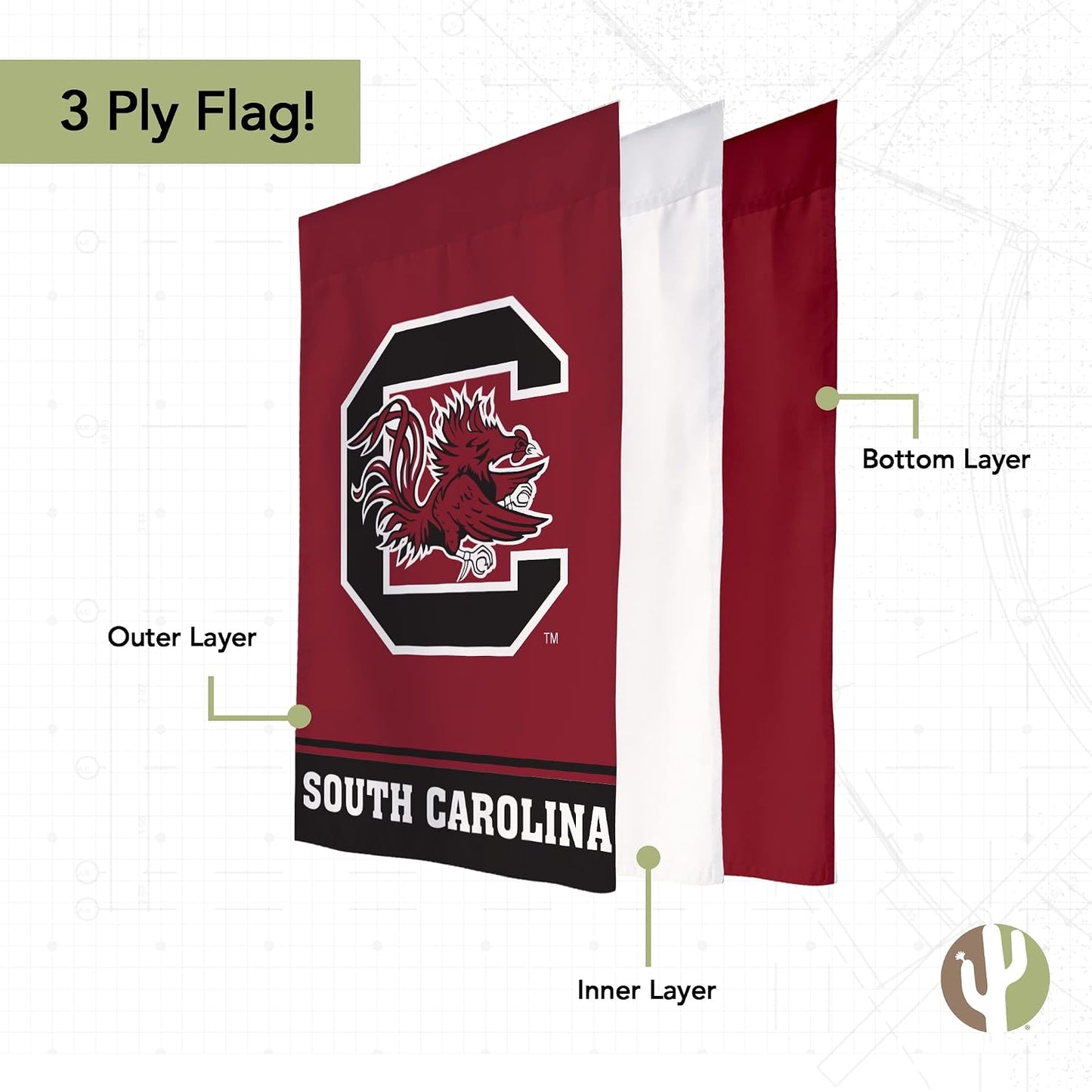 Bandera USC 19x12pulg lucha contra gallos para eventos