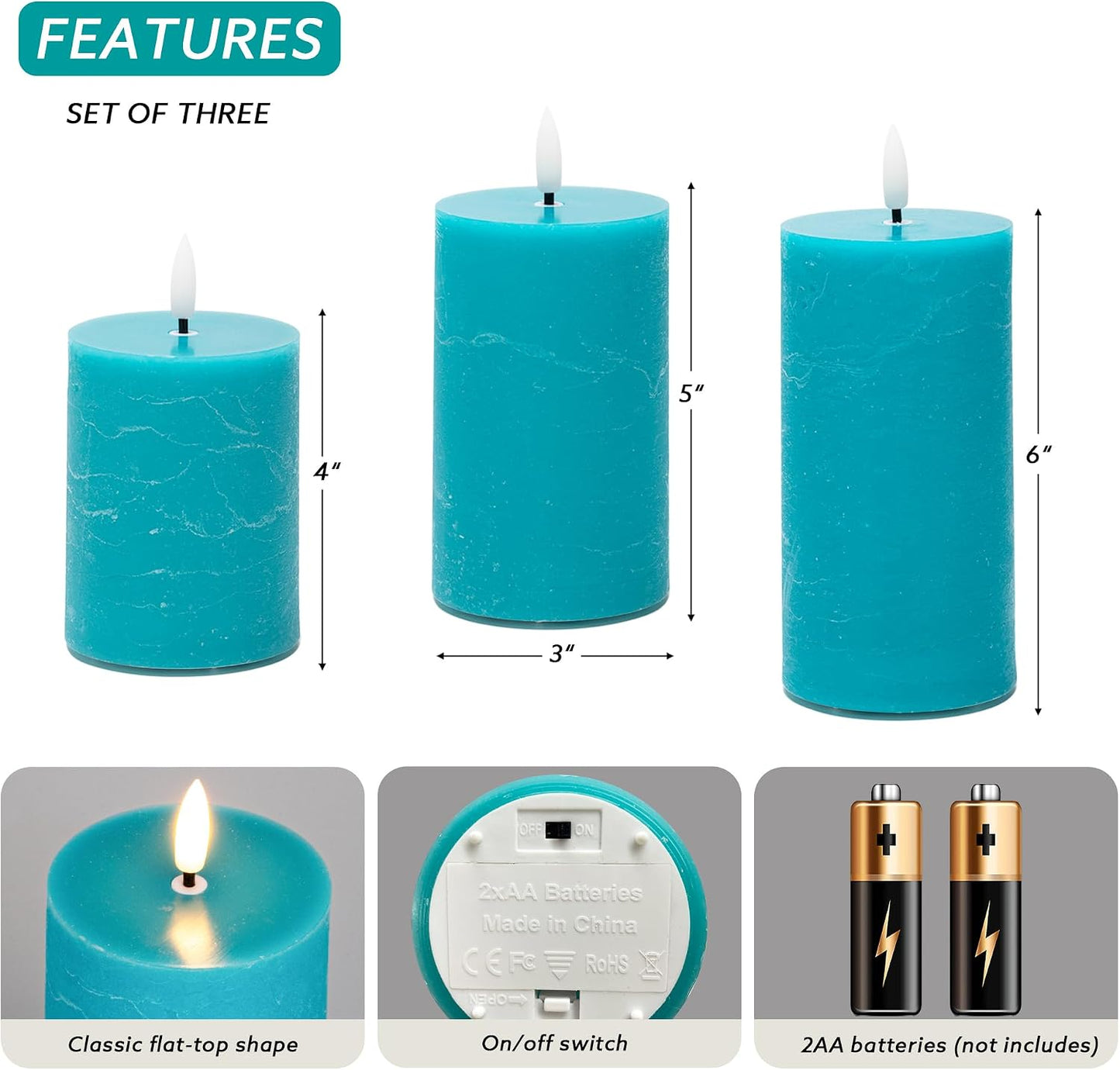 Velas LED sin llama cera real control remoto decoración hogar