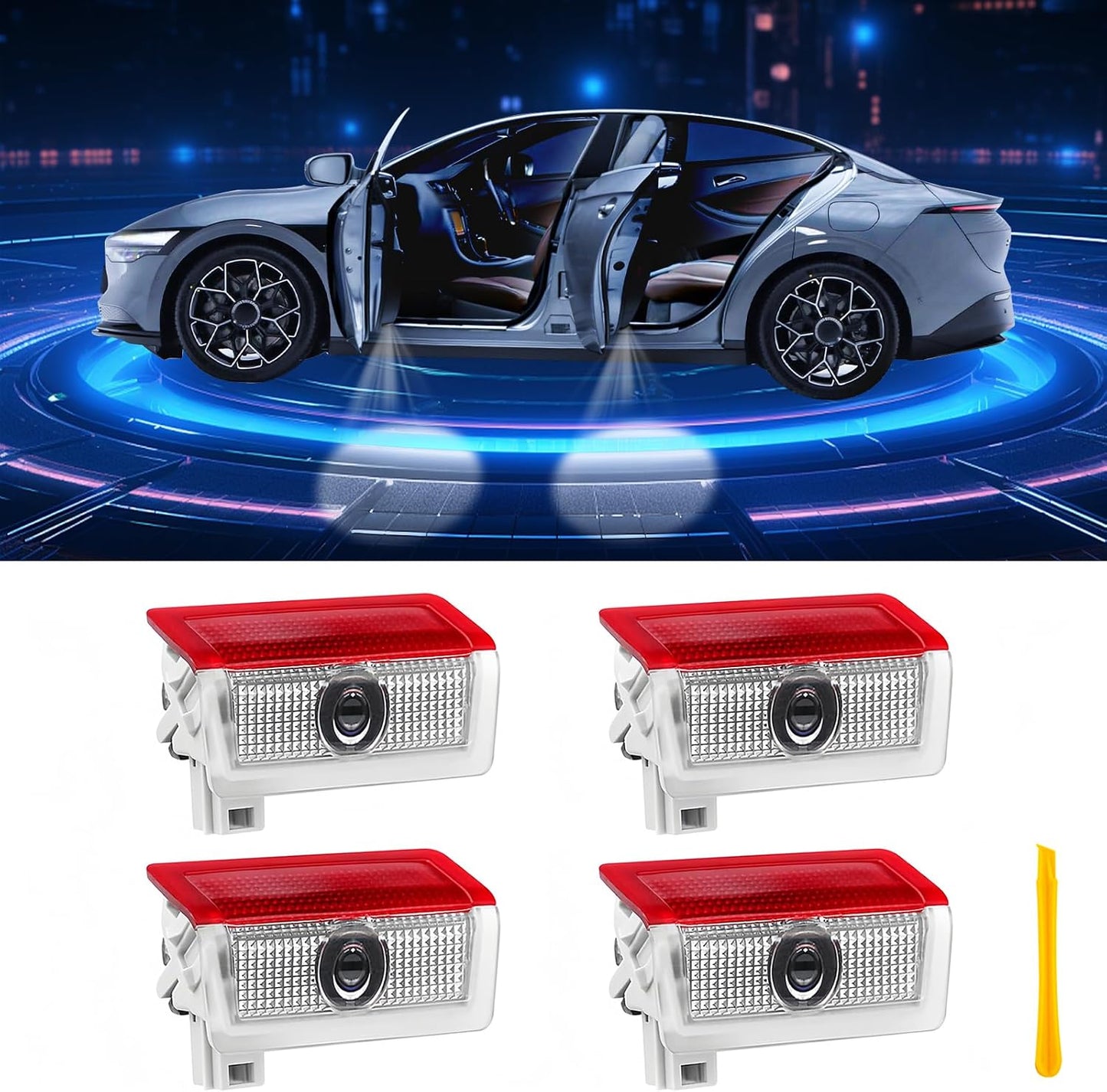 Luces puerta auto proyector logotipo comp A B C E M GL GLA GLC GLE
