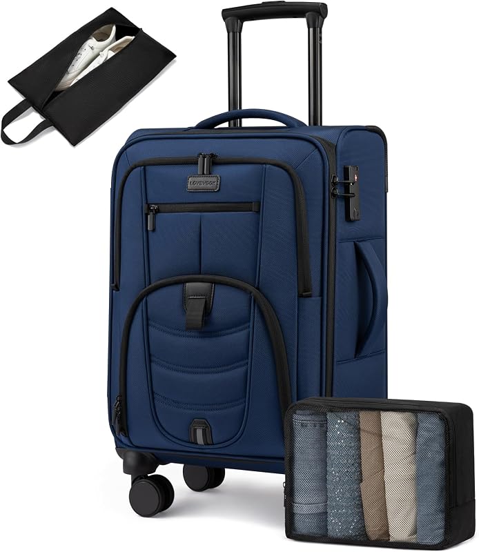 Maleta con ruedas TSA para viajes negocios hombres mujeres