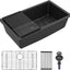 Fregadero cocina granito negro 33x19" Undermount