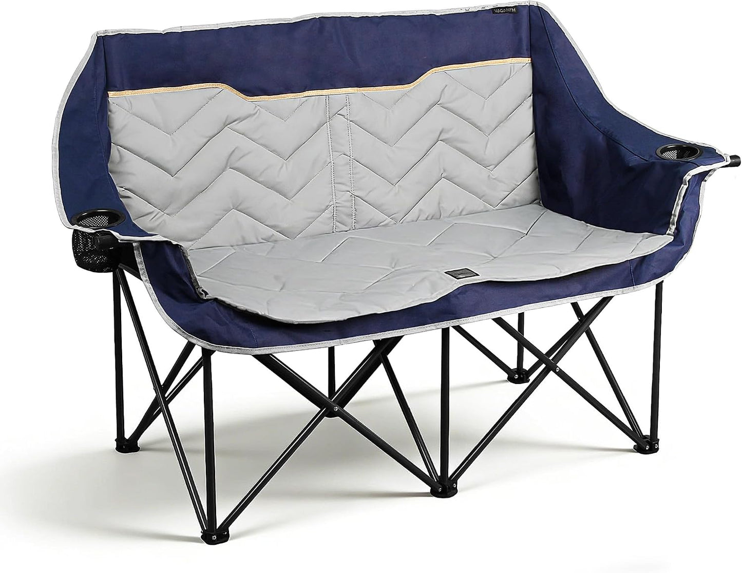 Silla campamento doble acolchada plegable para 2 adultos