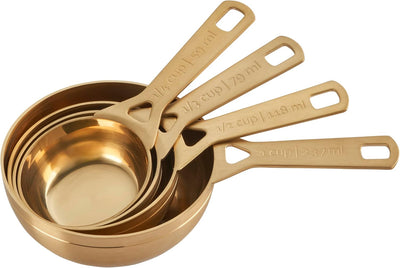 Juego 4 Tazas Medidoras Oro Le Creuset