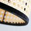 Colgante bohemio ratán PVC 2 niveles borde terciopelo