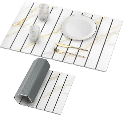 Tapete piedra secado rápido encimera cocina plegable