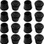16 Tapas Goma Antideslizantes para Patas Silla 1pulg Negro