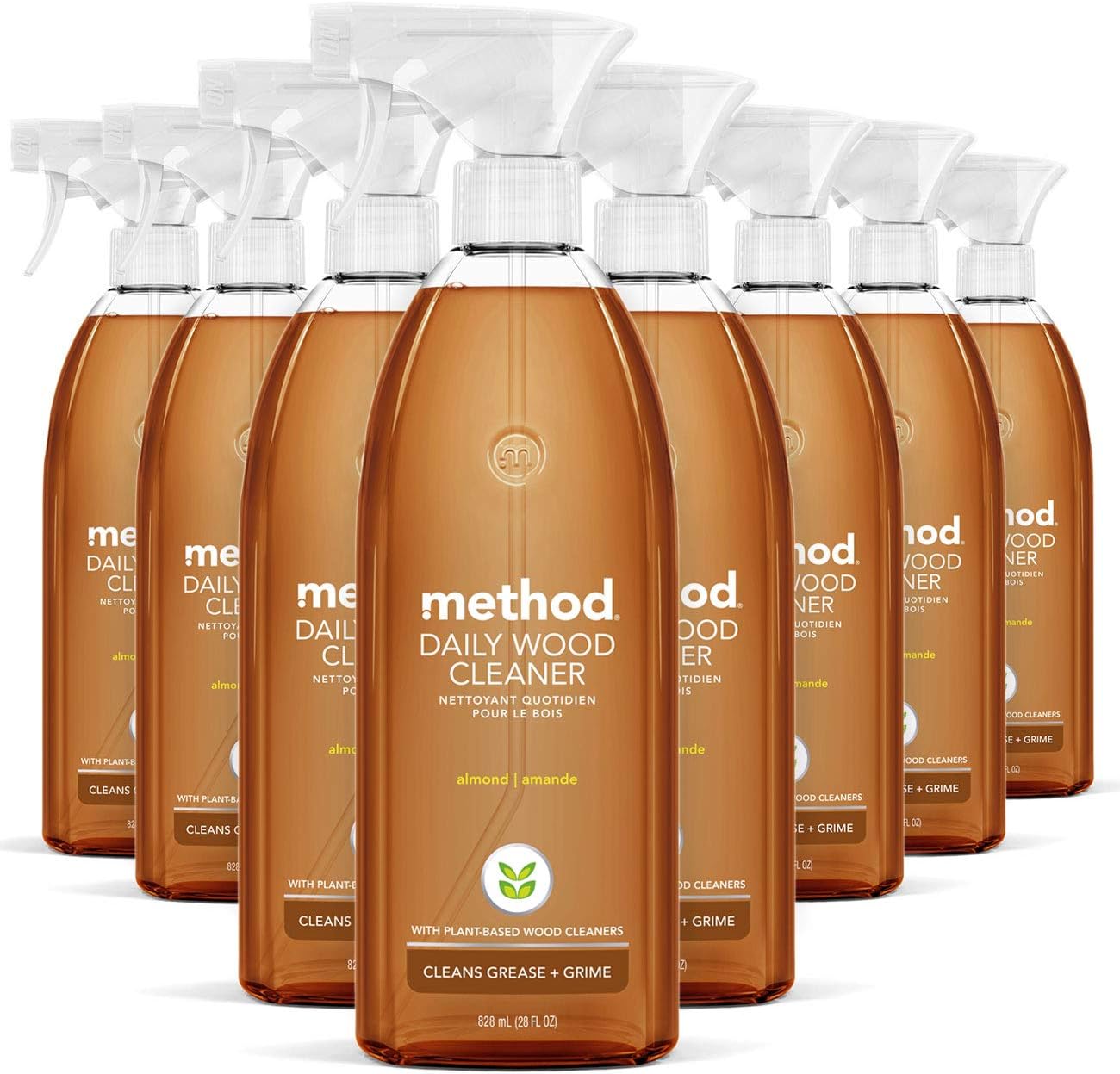 Limpiador madera almendra 28oz pack 8 botellas spray