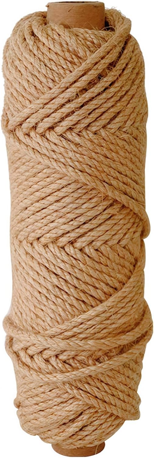 Cuerda yute natural 0.157pulg 120ft para ganchillo y jardinería