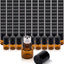 120 Botellas Vidrio Ámbar Aceites Esenciales con Aplicador Inox