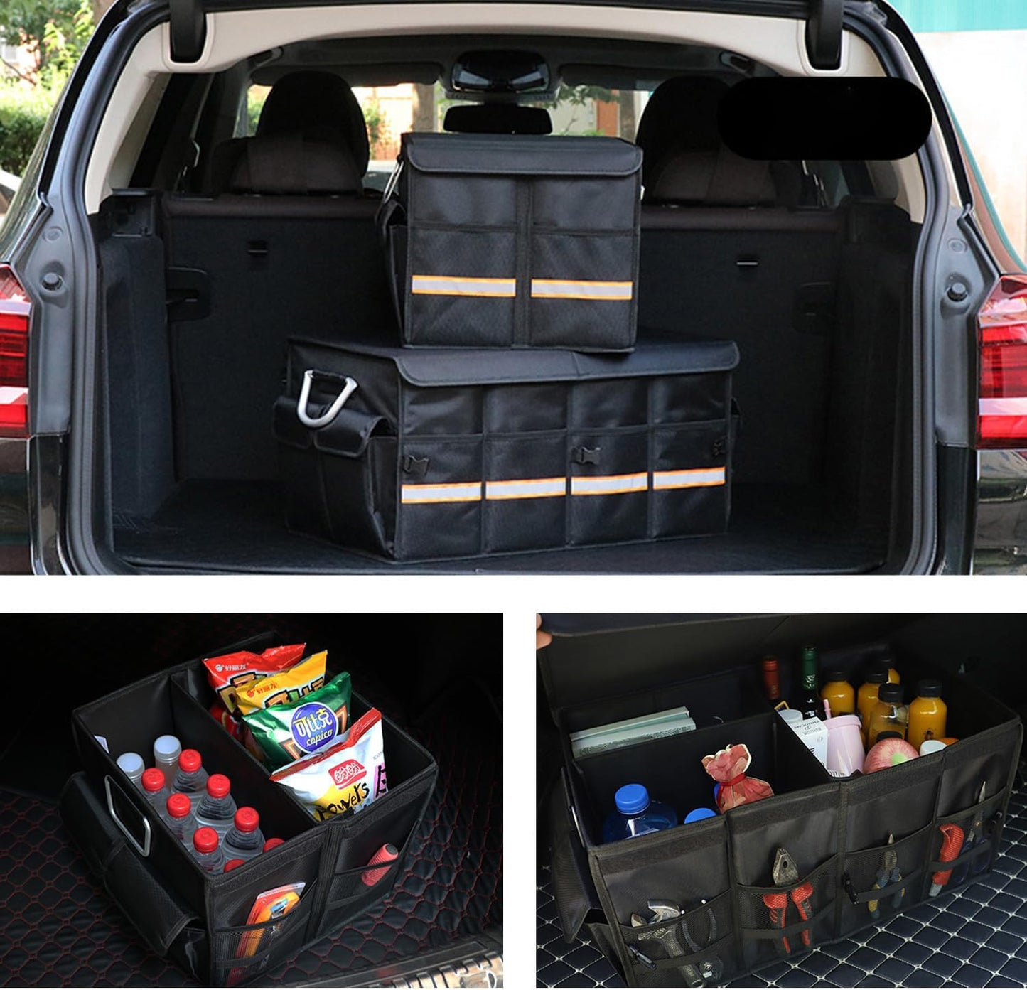 Organiz. maletero coche tela Oxford ajustable plegable