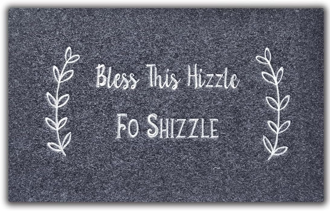 Tapete antideslizante puerta 30x18pulg texto inglés
