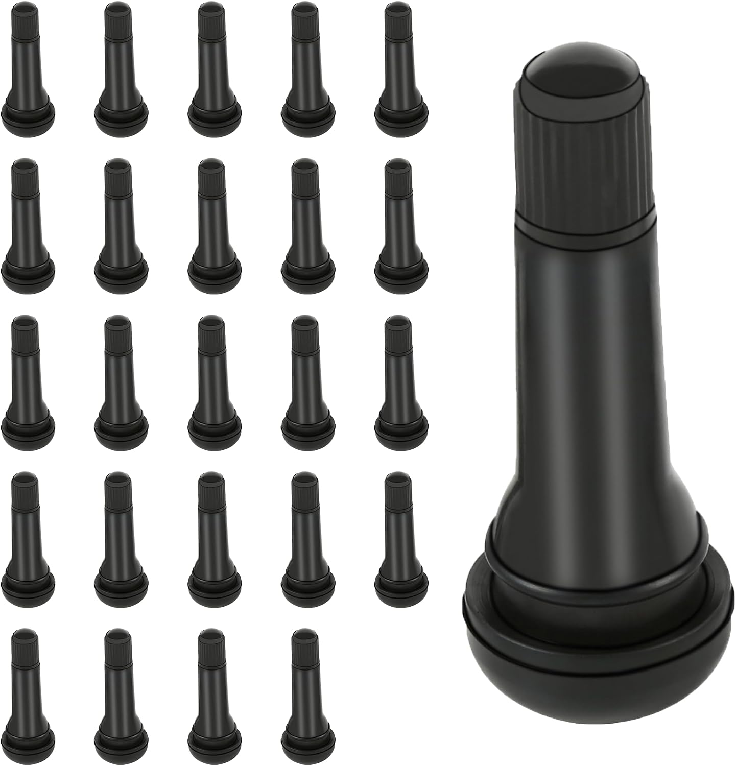 Vástago válvula neumática negro 0.453" para llanta