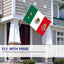 Bandera México 3x5ft una cara decoración pared