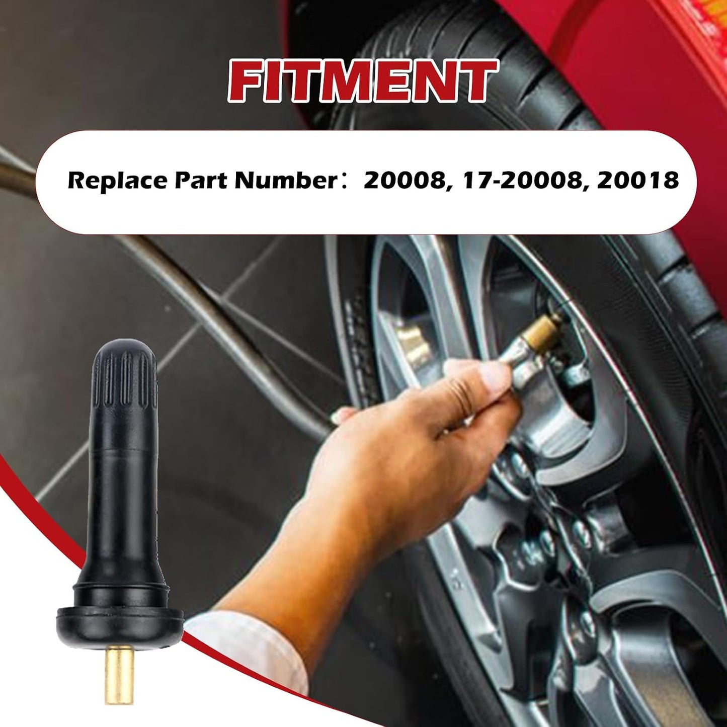 50 Pzas TPMS 20008 con sensor presión neumáticos llave roja
