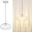 Lámpara colgante cristal calabaza 10.3" níquel cepillado