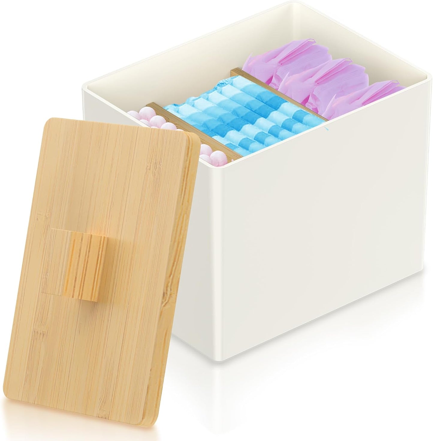 Organiz. tampones y almohadillas para baño y oficina