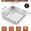 2 Moldes Cuadrados 9x9pulg Acero Inox para Hornear
