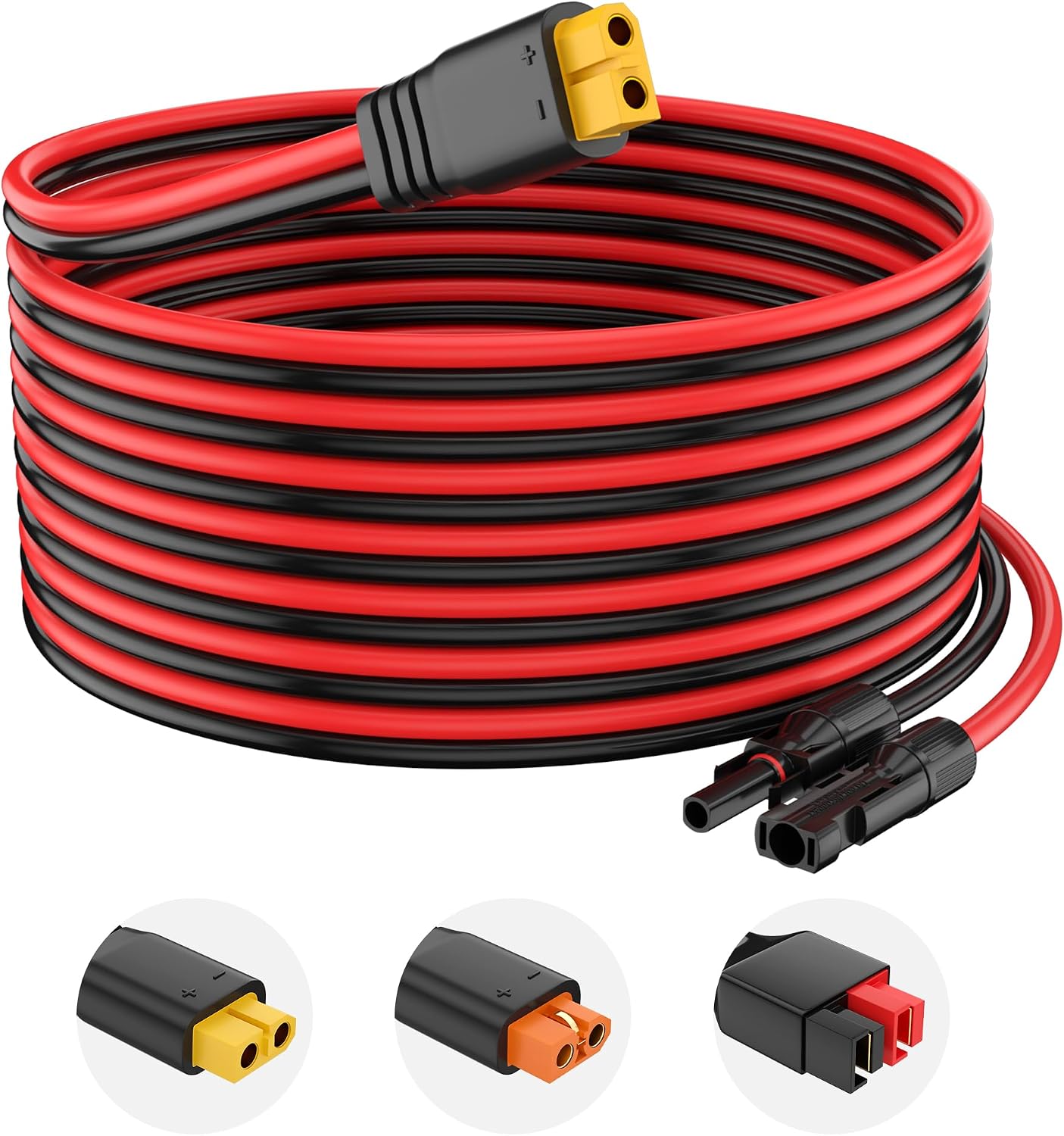 Cable extensión solar XT60 5 pies 10 AWG