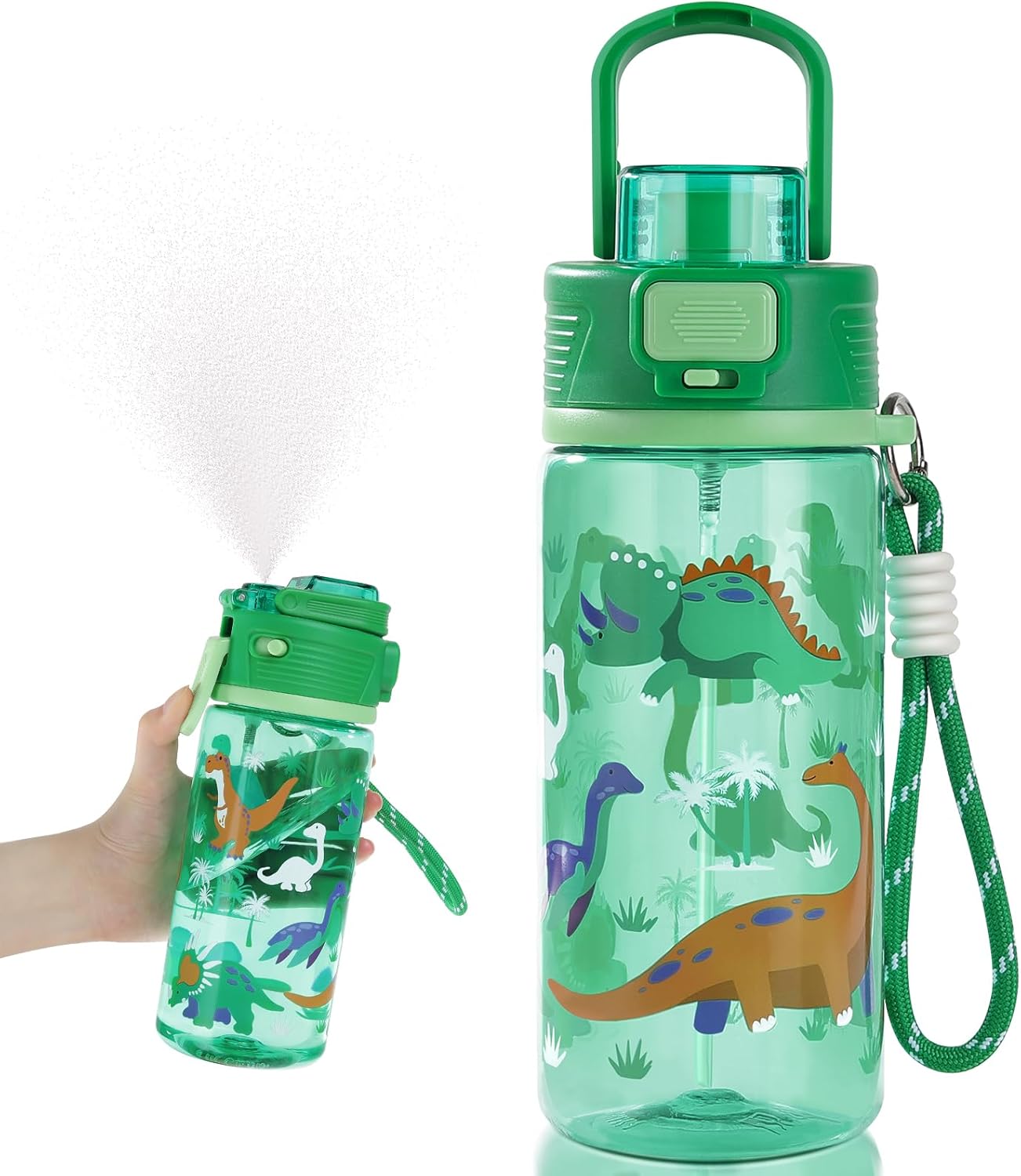 Botella agua 2en1 20oz para niños a prueba de fugas