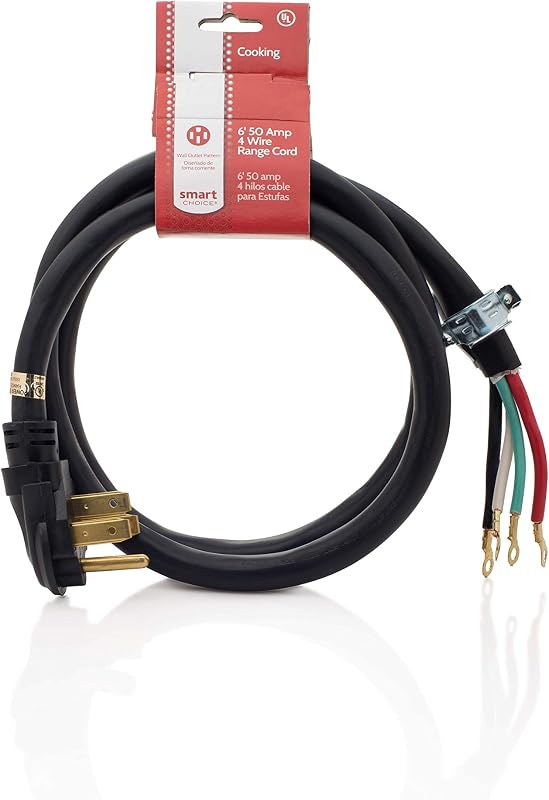 Cable alimentación 4 cables 50A 6 ft conexión eléctrica