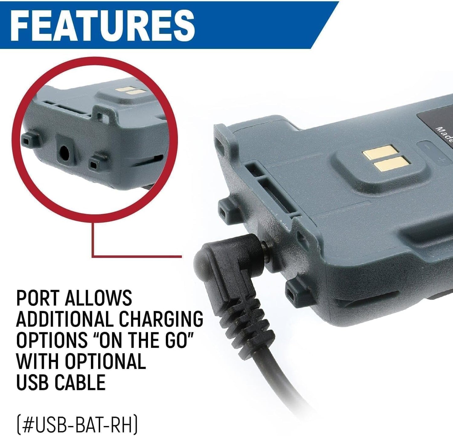Batería XL GMR2 y GMR2 Plus con puerto USB
