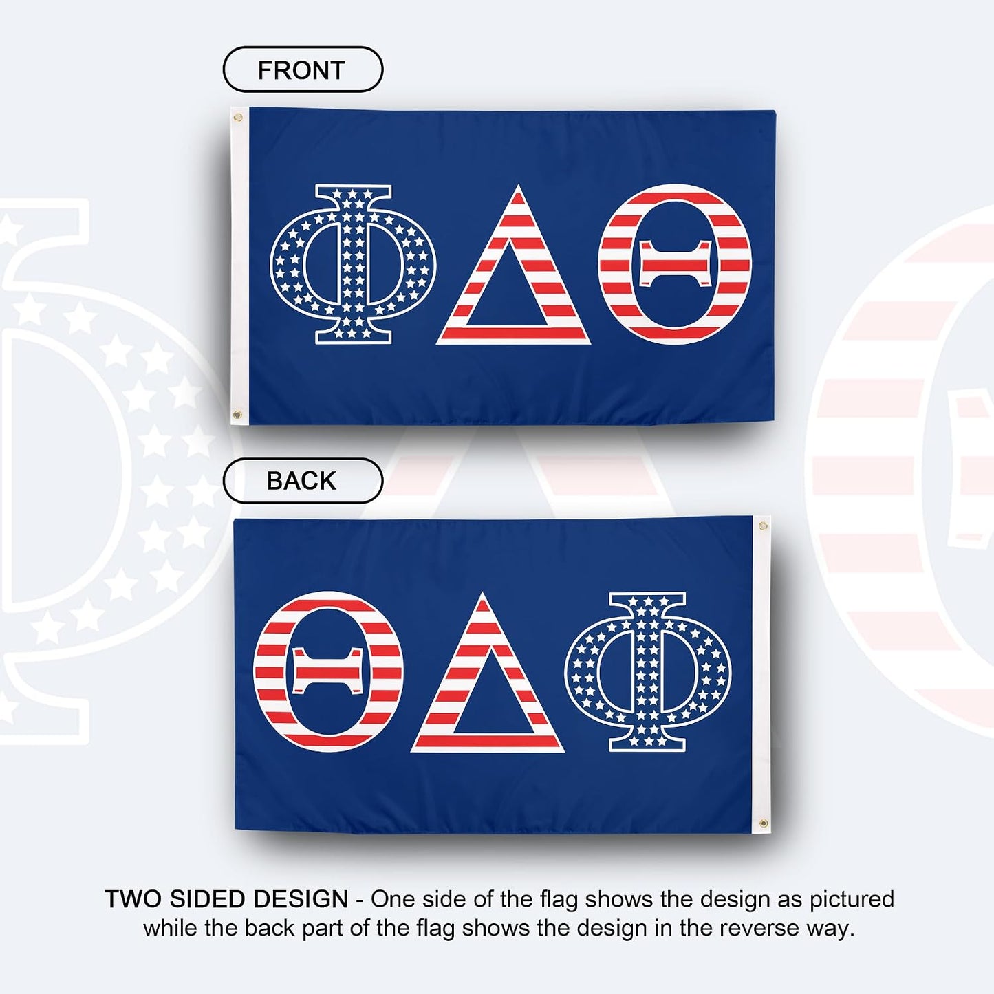 Bandera Phi Delta Theta 3x5ft decoración fraternidad