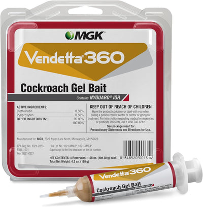Cebo gel Vendetta 360 para cucarachas doble modo uso doméstico