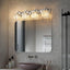 Lámpara cristal pared baño 4 luces color cromo