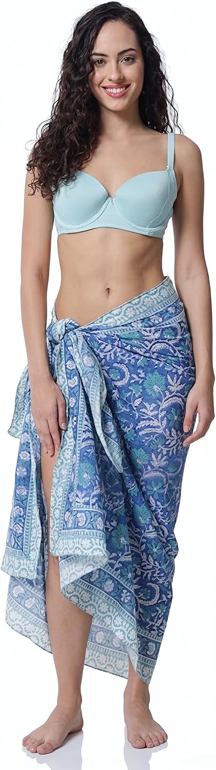 Sarong algodón ligero para mujer playa