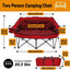 Silla camping doble acolchada plegable para 2 personas