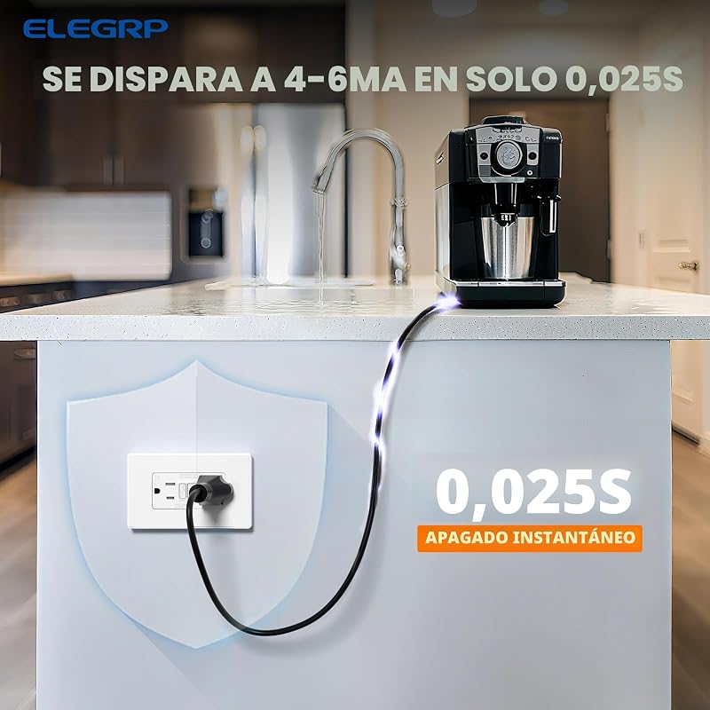 Toma GFCI 15A diseño delgado resistente TR