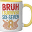 Taza Cerámica Cumpleaños Hombre Año 8 67 Amarillo/Blanco