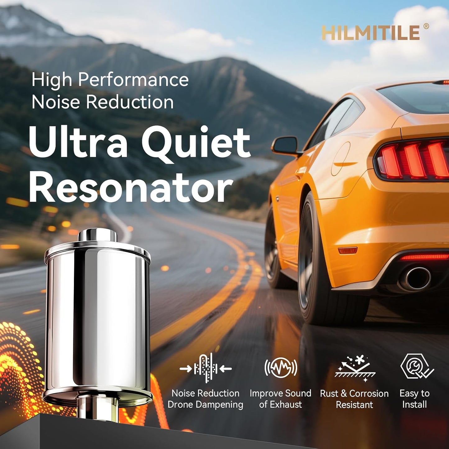 Resonador ultra silencioso 3pulg acero inox 304