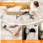 Alfombra bohemia beige 6x9ft antiderrap sala dormitorio