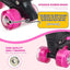 Patines para niños con 8 ruedas iluminadas y 6 almohadillas