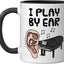 Taza Cerámica para Pianista Jazz Negro/Blanco