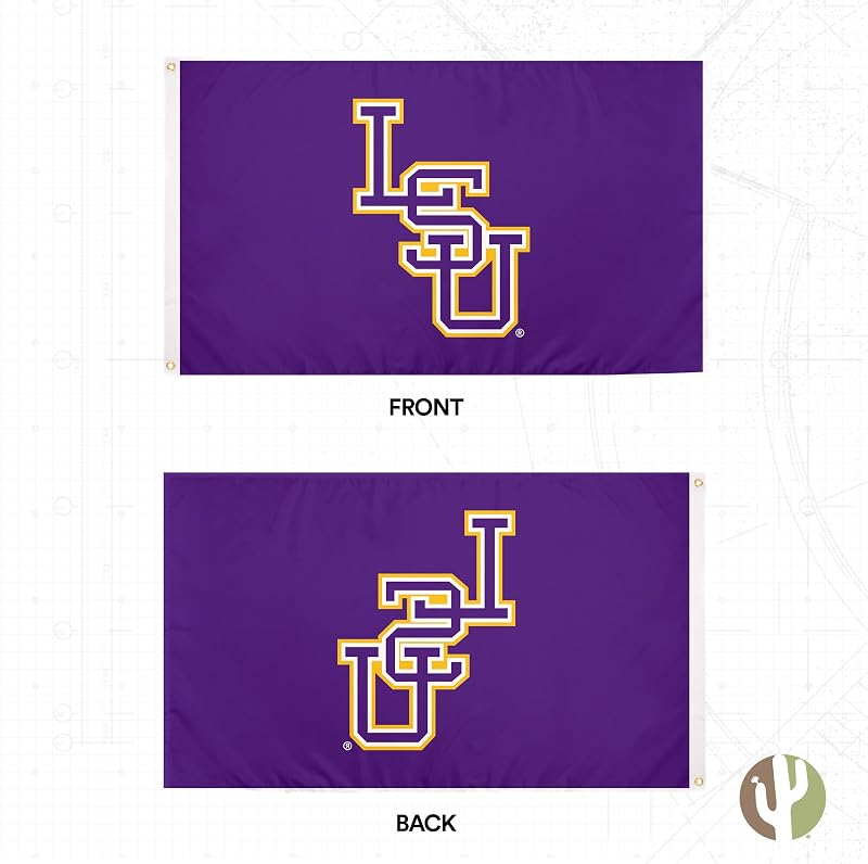 Bandera LSU Tigres 3x5ft tela poliéster duradera