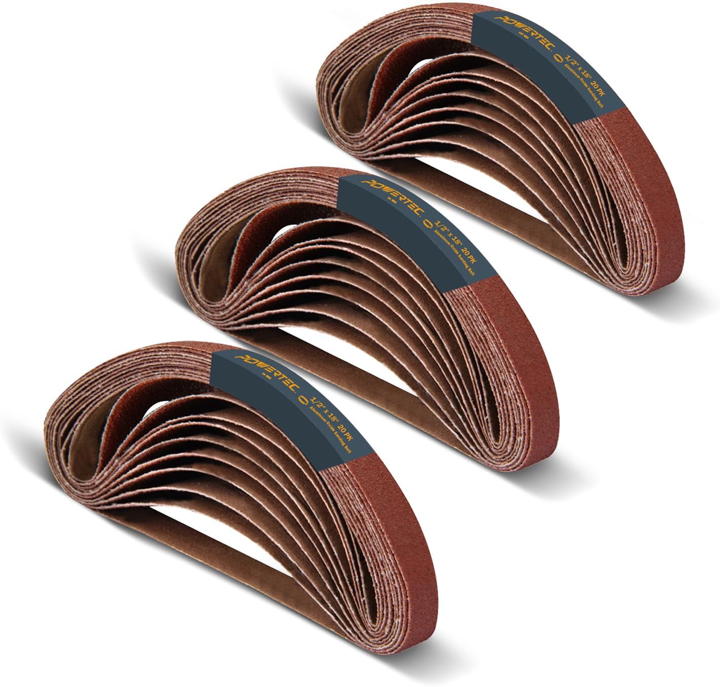 Correa lijado 1/2x18pulg 40/80/180 grano aluminio
