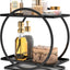 Organiz. perfumes 2 niveles tocador color negro
