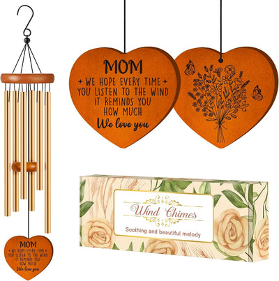 Campanillas viento 25.6" decoración jardín regalo mamá