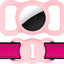 Soporte Airtag para collar de perro y gato con patrón hueso rosa