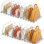 Organiz. de carteras para closet con divisores transparentes
