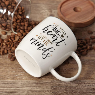 Taza de café novedosa para maestras regalo navidad san valentín