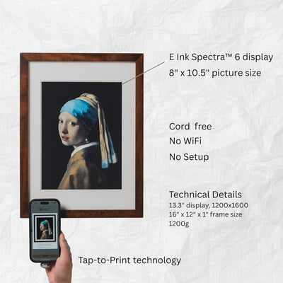 Marco fotos digital 13.3pulg pantalla e-ink toque arte pared
