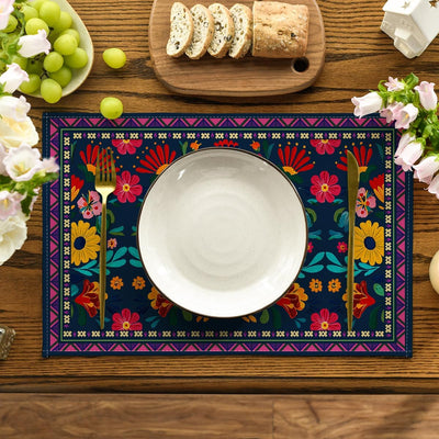 Set 4 Manteles Cinco de Mayo 12x18pulg Florales