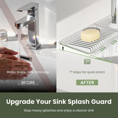 Tapete de grifo de 24 pulgadas protector contra salpicaduras de silicona para fregadero