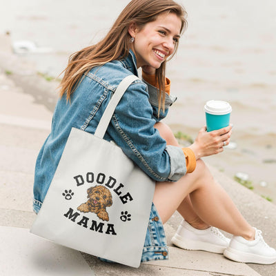 Bolsas tote canvas para mujer amante de perros reutilizables